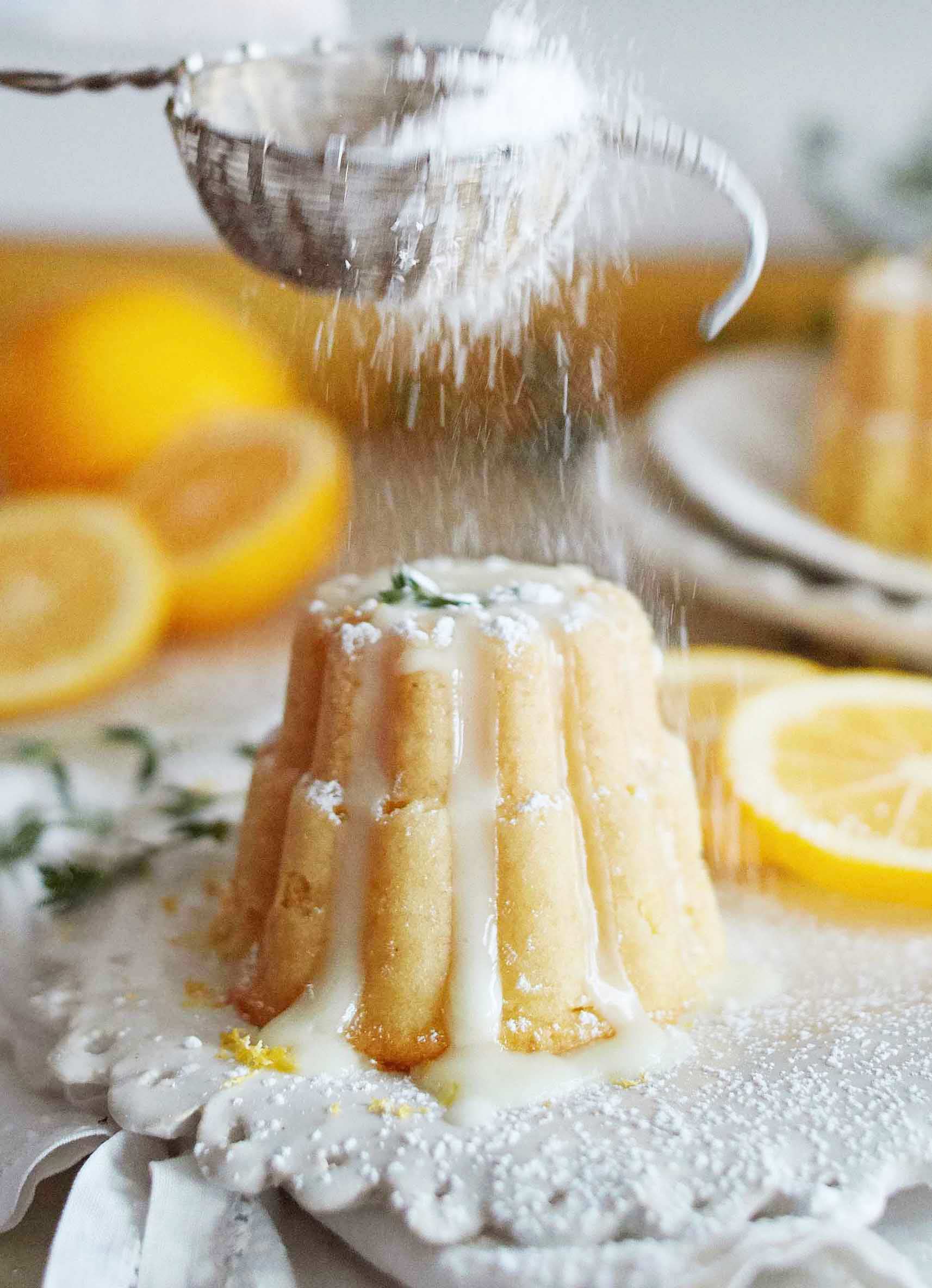 Photograph of the mini lemon bundt cake